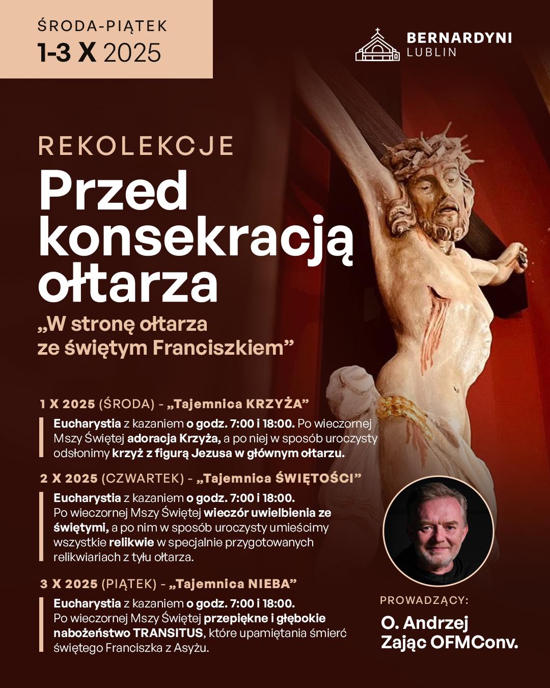 Rekolekcje przed konsekracją ołtarza „W stronę ołtarza ze świętym Franciszkiem”